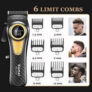 Cortadora de Pelo Profesional Inalámbrica para Hombre con Pantalla LED, Base de Carga, 9000 RPM, Herramientas de Corte de Pelo con Batería USB - Product Image 2