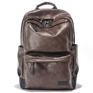 Nouveau sac à dos en cuir de différentes couleurs Vintage pochette pour ordinateur portable résistant à l'eau Roll Top College confortable sac de voyage léger - Product Image 4