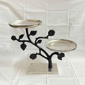 Support à gâteau en forme de cheval en or de luxe, support à cupcakes en métal à 3 niveaux, élégant, ovale, certifié CE, taille personnalisée, décoration de fête de mariage - Product Image 5