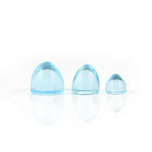 Natural <b>Sky</b> <b>Blue</b> Topaz Gemstones 8x12mm Bullet Shape Cabochon Loose Gems Third Party Certified Wholesale Gopika Exports - Product Image 1