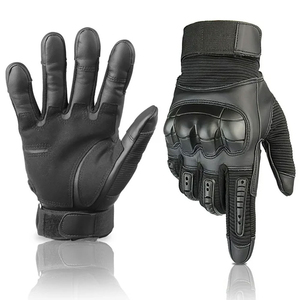 Gants de moto pour hommes Nouveau Style Noir Cuir Perforé Véritable Protecteur pour Cyclisme Sports Écran Tactile Fabriqué au Pakistan - Product Image 1
