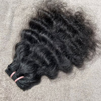 Extensions de cheveux indiens Remy de grade 12A, bouclés noir naturel, 100g, double trame, tissage de cheveux, prix usine Arrow Exim