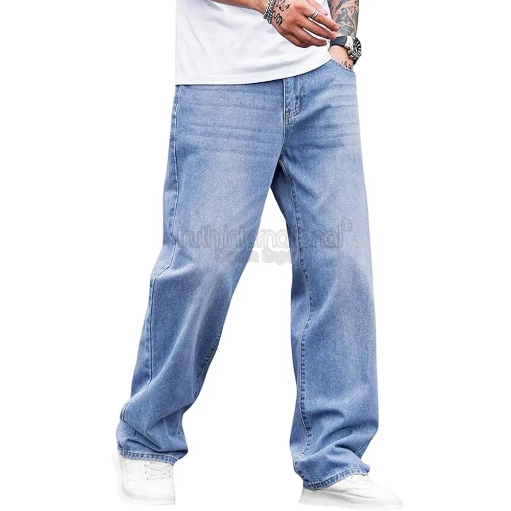 Outdoor Wear Custom Made Size OEM Designs Men Jeans Pant Top Quality Cotton Polyester Men Jeans Pant