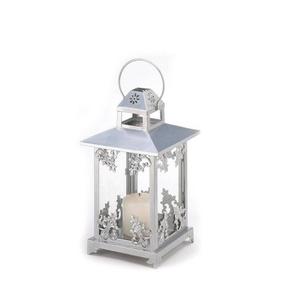 Set of White Finished Metal <b>Candle</b> Lavern for Christmas Decor Metal High Selling Luxury Metal <b>Candle</b> Lantern - Product Image 2