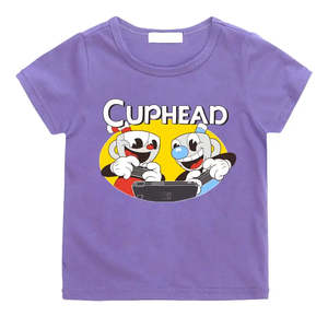 T-shirt de jeu Cuphead pour enfants, matière jersey 100% coton - Product Image 2
