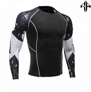 Top venta de los hombres de manga larga Rash Guard de alta calidad Spandex poliéster sublimación Nueva llegada - Product Image 6