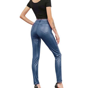 Nueva ropa de moda Pantalón de cuero de cintura alta Último diseño Mujer Pantalón de cuero de moda casual con todas las tallas disponibles - Product Image 6