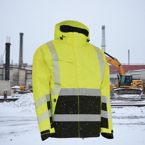 Chaqueta de Invierno de Alta Visibilidad ELKA RAINWEAR VISIBLE XTREME en Amarillo/Negro, Sudadera con Capucha y Sudadera Promocionales - Product Image 3