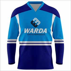 Impression numérique personnalisée pour maillots de hockey sur glace sans manches respirants, uniformes en gros, 100% polyester, service OEM - Product Image 1