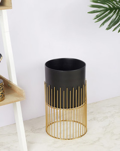 Gold and Black Metal <b>Planters</b> and Pot <b>Large</b> Enamel pots With Stand Wholesale Garden Supplies Garden Pots and Plant stand - Product Image 6