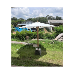 Parasol extérieur moderne en bois massif de haute qualité, résistant au soleil et à l'eau, idéal pour la terrasse, le jardin, la plage - Matériaux écologiques - Product Image 1