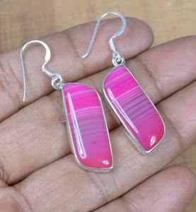 Women Fashion Jewelry Botswana Agate Gemstone <b>Earrings</b> 925 Solid Sterling <b>Silver</b> <b>Earrings</b> for Women Girls <b>Dangle</b> <b>Silver</b> <b>Earrings</b> - Product Image 5