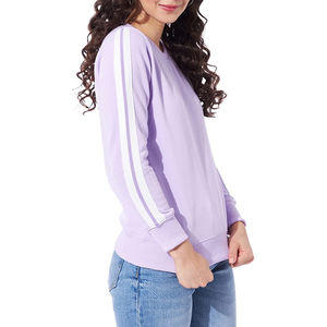 Casual Drop Shoulder Fleece Pink Venta al por mayor 100% algodón Oversized Jumper Streetwear bordado lujo mujeres cuello redondo sudadera - Product Image 3