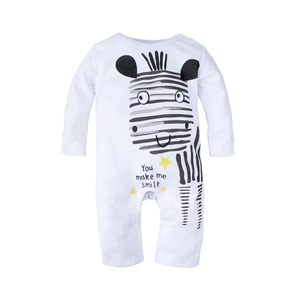 Venta caliente bebé niña niño mamelucos manga larga 100% algodón estampado de dibujos animados ropa - Product Image 2