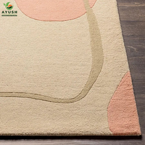 Tapis fait main pour usage intérieur en laine, tapis moelleux et tuftés à la main pour la chambre à coucher et le salon - Product Image 5