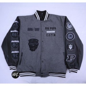 Venta al por mayor de alta calidad 100% algodón lona Varsity chaqueta para hombres ropa de calle de moda OEM Logo Casual cuello redondo invierno prendas de vestir exteriores - Product Image 3