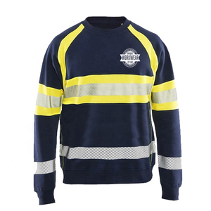 Sweat-shirts et sweats à capuche de sécurité à haute visibilité en polaire avec poche à capuche et bande réfléchissante certifiée CE, vêtements de travail pour hommes - Product Image 4