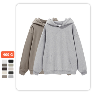 เสื้อฮู้ดผ้าฝ้าย100% โอเวอร์ไซส์สำหรับผู้ชายเสื้อสเวตเตอร์โอเวอร์ไซส์ลำลองแนวสตรีทแฟชั่นโอเวอร์ไซส์สำหรับฤดูหนาวออกแบบได้ตามต้องการจัดส่งแบบ DDP - Product Image 6