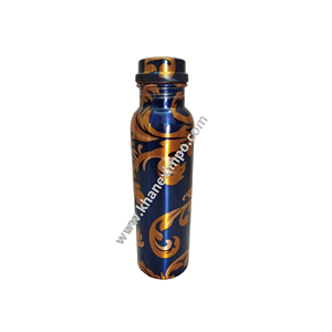 Botella de cobre martillado de 500ml al por mayor, tapa metálica para beber directamente de alta calidad, logotipo personalizado ecológico, unisex, el mejor - Product Image 2