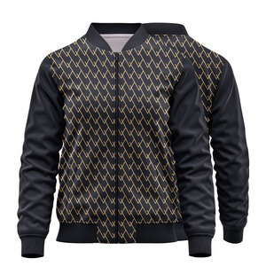 เสื้อแจ็กเก็ตบอมเบอร์สไตล์ไฮสตรีทของผู้ชายเสื้อแจ็กเก็ตแฟชั่นฤดูหนาวผ้าแคนวาสเย็บปะติดซิปหน้าคอตั้ง - Product Image 1