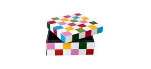 Colorful Bone Inlay Jewelry Storage <b>Box</b> Multicolor Checkered <b>Keepsake</b> Organizer Boho Gift <b>Box</b> Wood and MDF - Product Image 2