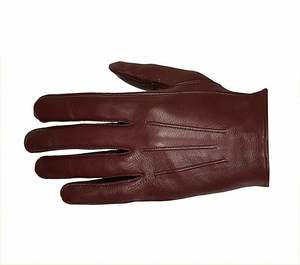 Meilleure vente Gants d'hiver en cuir de qualité supérieure pour hommes durables, doux et naturels, blancs avec motif de sécurité imperméable pour la conduite en extérieur - Product Image 1