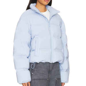 Wholesale Short <b>Cropped</b> Zip Winter <b>Jackets</b> for Women Breathable Quilted Bomber Puffer Coats Fast Delivery For Women - Product Image 3