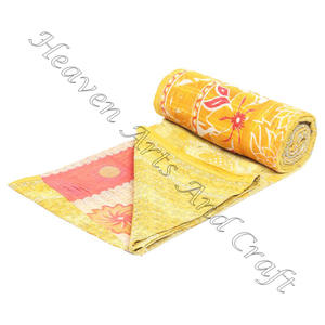 Edredón Kantha Gudari Venta caliente Proveedor de oro Nueva colección Edredón Kantha hecho a mano Algodón Impreso Indio - Product Image 5