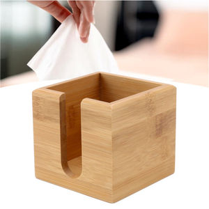 Boîte à mouchoirs en bois de conception simple pour la réception de bureau d'hôtels de restaurant de cuisine à la maison pour l'usage de table - Product Image 4