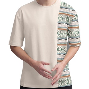 เสื้อยืดแขนสั้นลายทางผู้ชาย คอกลม เสื้อผ้าผู้ชาย ทรงปกติ ผ้าฝ้ายถักลำลอง เสื้อยืดผ้าฝ้ายลำลองผู้ชาย - Product Image 1