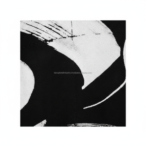 T-shirt pour homme imprimé graffiti, calligraphie abstraite blanche sur noir, coupe oversize à épaules tombantes, streetwear en coton, logo personnalisé OEM - Product Image 5