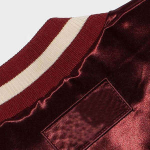 Veste en satin pour homme, fabriquée en usine, en polyester satiné imperméable, personnalisable, créez votre propre design, satin de haute qualité, veste de lettreman pour homme - Product Image 4