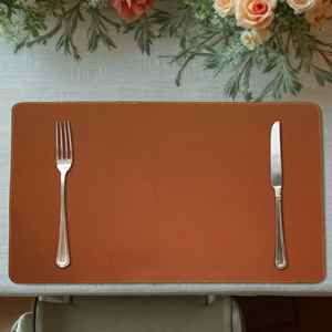 Set de table en cuir pour restaurant, imperméable, antidérapant, lavable, résistant à la chaleur, anti-odeur, robuste, confortable, personnalisé - Product Image 1