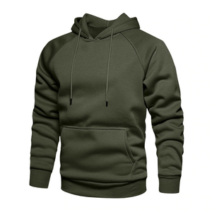 Conjunto de Sudadera con capucha de manga larga para hombre OEM Sudadera estampada de gran tamaño de invierno 100% algodón estilo cremallera negro - Product Image 1