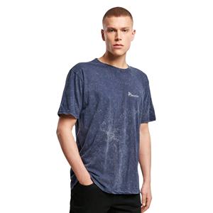 T-shirt pour homme en coton uni délavé à l'acide, coupe ajustée, pour le sport en plein air, col rond, manches courtes, motif uni, col rond - Product Image 1