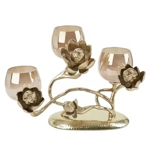 Bougeoir artistique en métal Accent de table moderne de luxe pour l'intérieur de la maison Salon Chambre Ambiance - Product Image 6