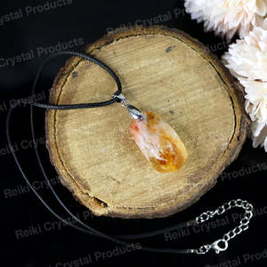 Colgante de Citrino Natural - Medallón de Piedra de Cristal para Unisex - Product Image 3