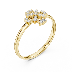 Anillo Promise de 10K con piedra en forma de corazón para niñas - Product Image 4