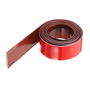 Tira de transición de suelo autoadhesiva de diseño moderno de 2 ", tira divisoria de PVC de 6,56 pies, grano de madera roja para hoteles, adornos de suelo modernos - Product Image 1