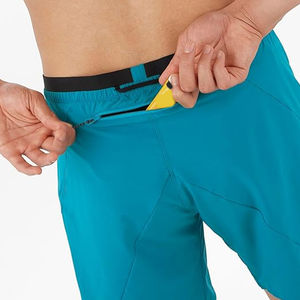 Short de sport pour hommes de haute qualité pour la musculation respirant séchage rapide grande taille avec poches motif solide en gros - Product Image 5