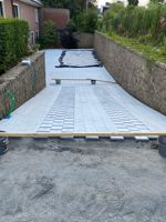 Dalles de terrasse antidérapantes en marbre beige sablé, finition sablée, pour piscine, garage, extérieur, fabriquées en Turquie