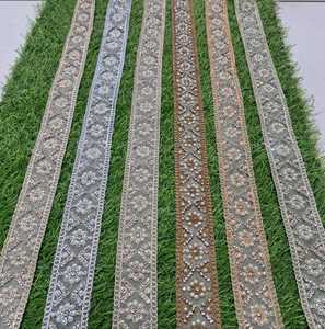 Tissu en dentelle de miel écologique, broderie florale perlée, matériau en filet pour vêtements de mariée, décoration intérieure, sacs et vêtements - Product Image 4