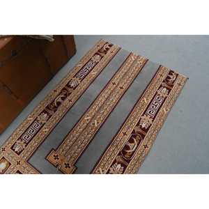 Vintage Turkish Small Rug 2.7x4.7 ft, <b>Brown</b> Gray Ombr <b>Wool</b> Rug - Product Image 5