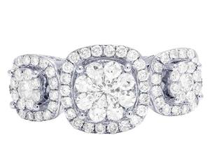 Moissanite Classic Style Engagement <b>Ring</b> for Women Elegant Sterling <b>Silver</b> VVS1-VVS2 Clarity Brilliant Cut <b>Statement</b> Fully Iced - Product Image 2