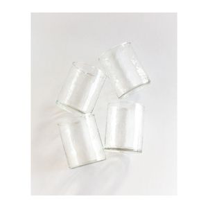 Achetez une couleur unie soufflée à la main de bonne qualité avec une superbe finition martelée pour boire et bougies - Product Image 3