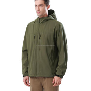 Chaqueta cortavientos ligera para hombre 2025 con capucha para correr, viajar, senderismo, chaqueta Softshell - Product Image 3