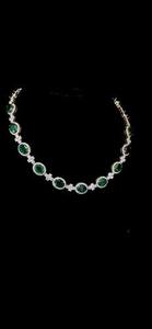 Wholesale 18 Karat <b>Gold</b> Green Emerald Necklaces Ideal for Bridal and Festive Collections High End Retail and Custom Order Supply - Product Image 3