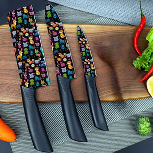 Prix d'usine Nouvelle tendance Couteau de chef 4 ensembles Couteau de cuisine en céramique Plastique pour offrir en cadeau Livraison gratuite Shopify Dropshipping - Product Image 3