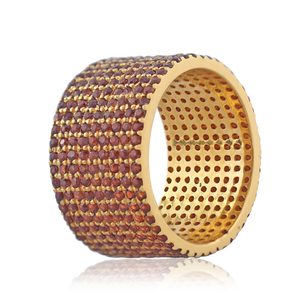 พลอยโกเมนธรรมชาติ925สีเงินสีเหลือง Pletad วงแหวนของขวัญสำหรับเธอสแต็คแหวนเครื่องประดับ Unisex - Product Image 4