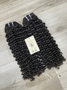 Meilleure vente 100% paquets vietnamiens vierges de luxe ondulés humides Kinky Straight Loose Deep Wave Jerry Curl Yaki Super Double Drawn - Product Image 2